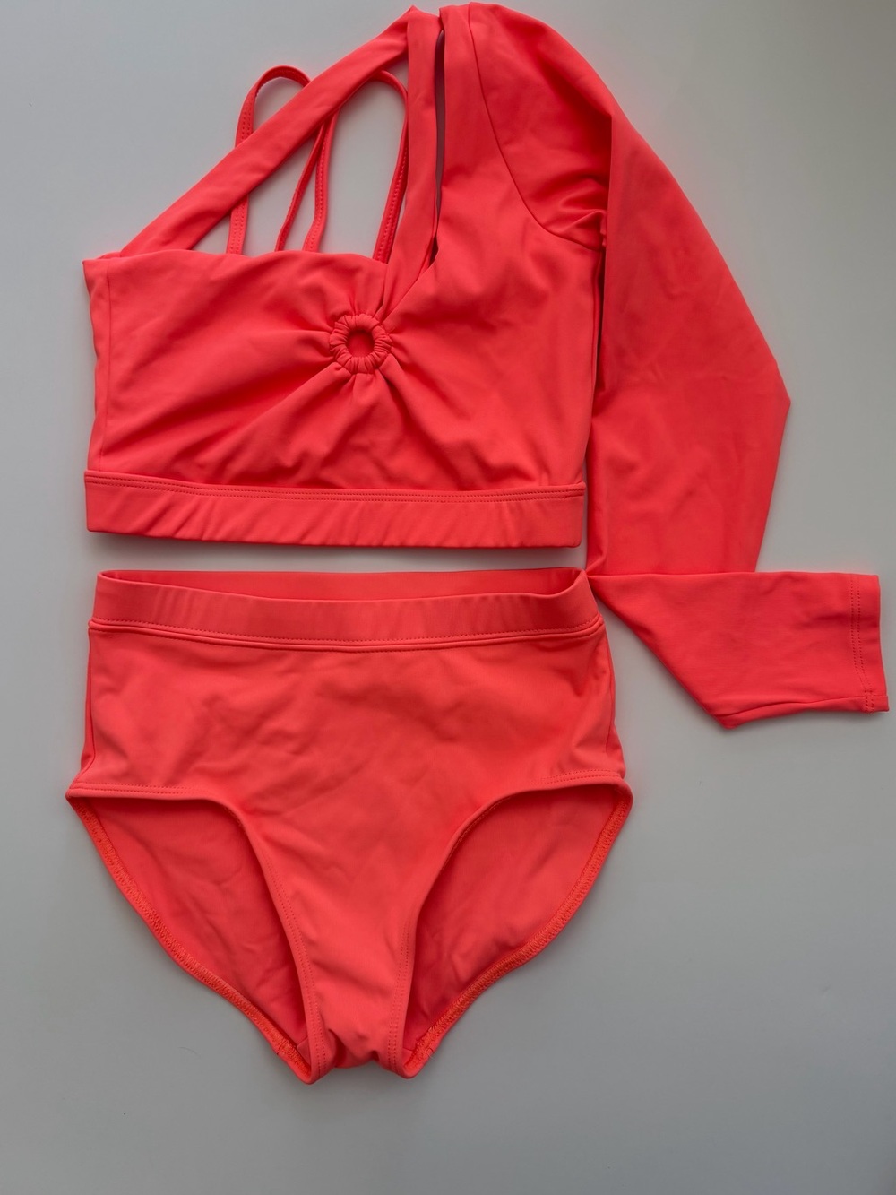 Tiger Friday blondie crop top and go2 briefs in coral